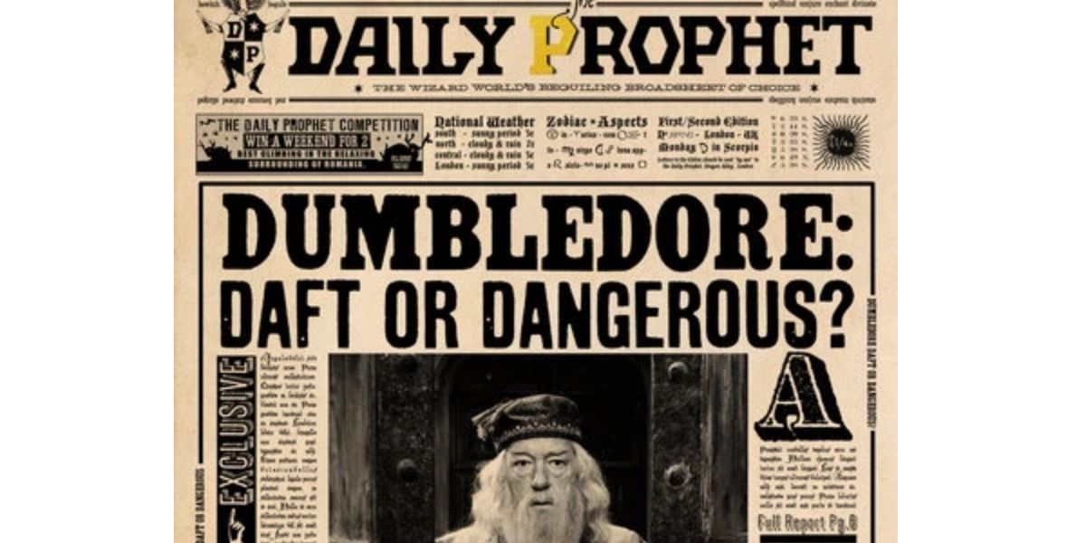 Harry Potter Daily Prophet Politics to Pulp