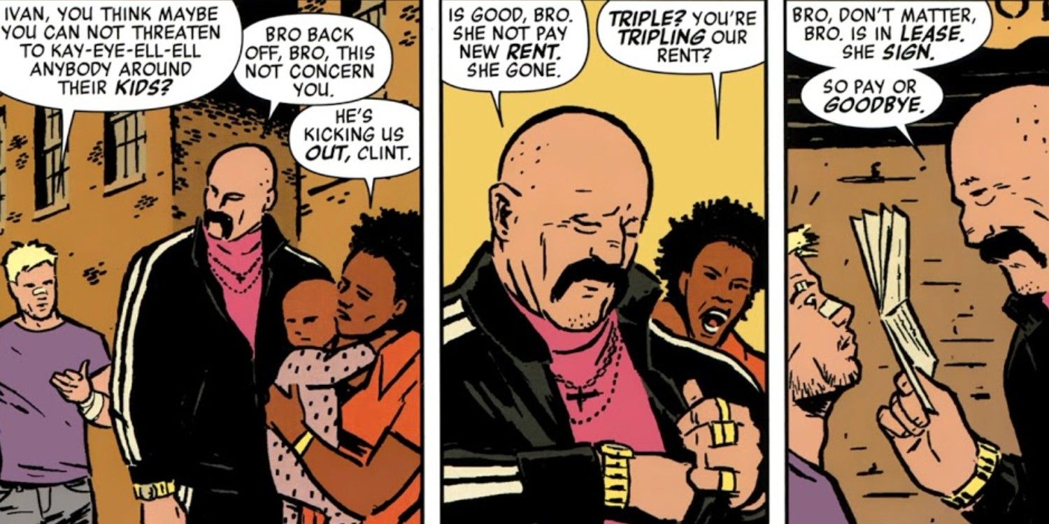 The Tracksuit Mafia in Hawkeye comics