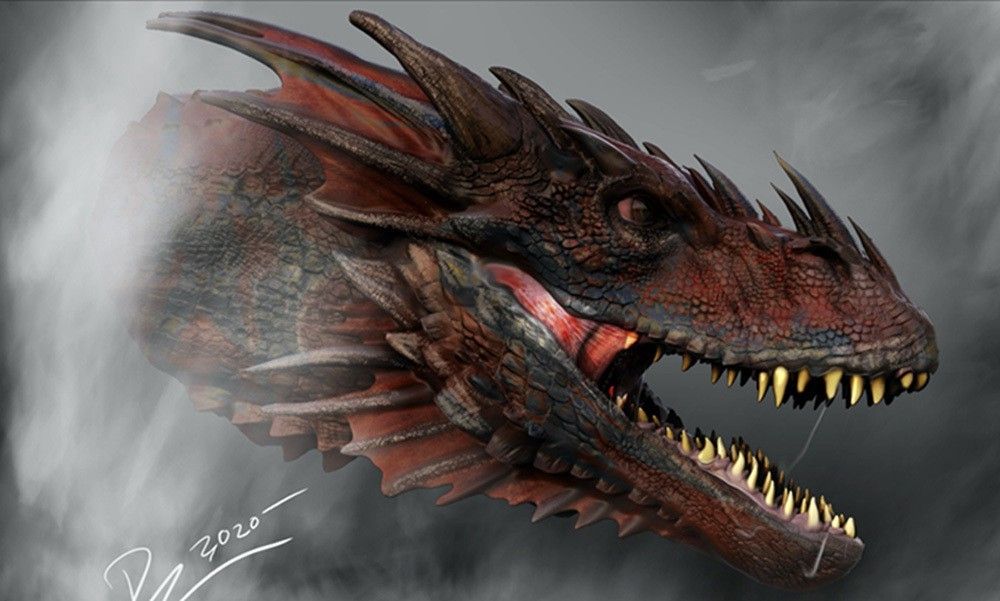 House of the Dragon dragon head concept art