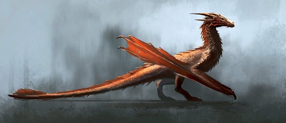House of the Dragon full length dragon concept art