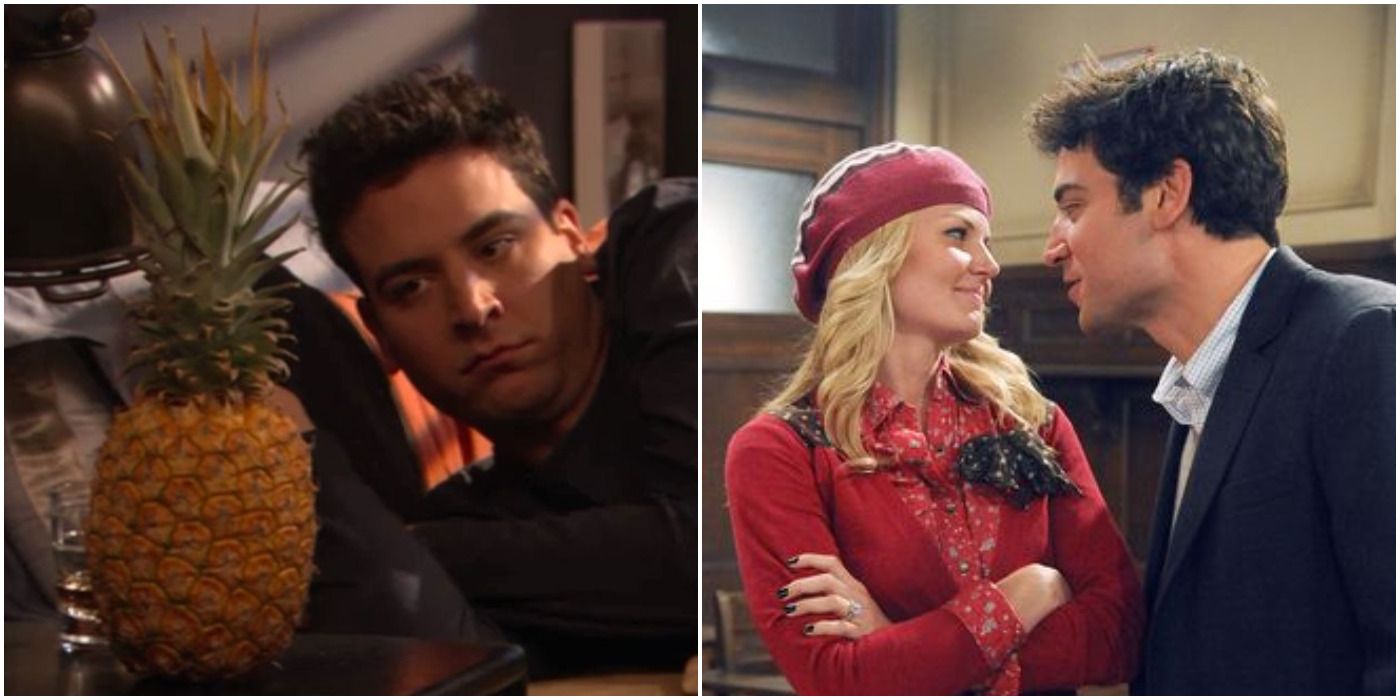 HIMYM split image ted with the pineapple and with Zoey