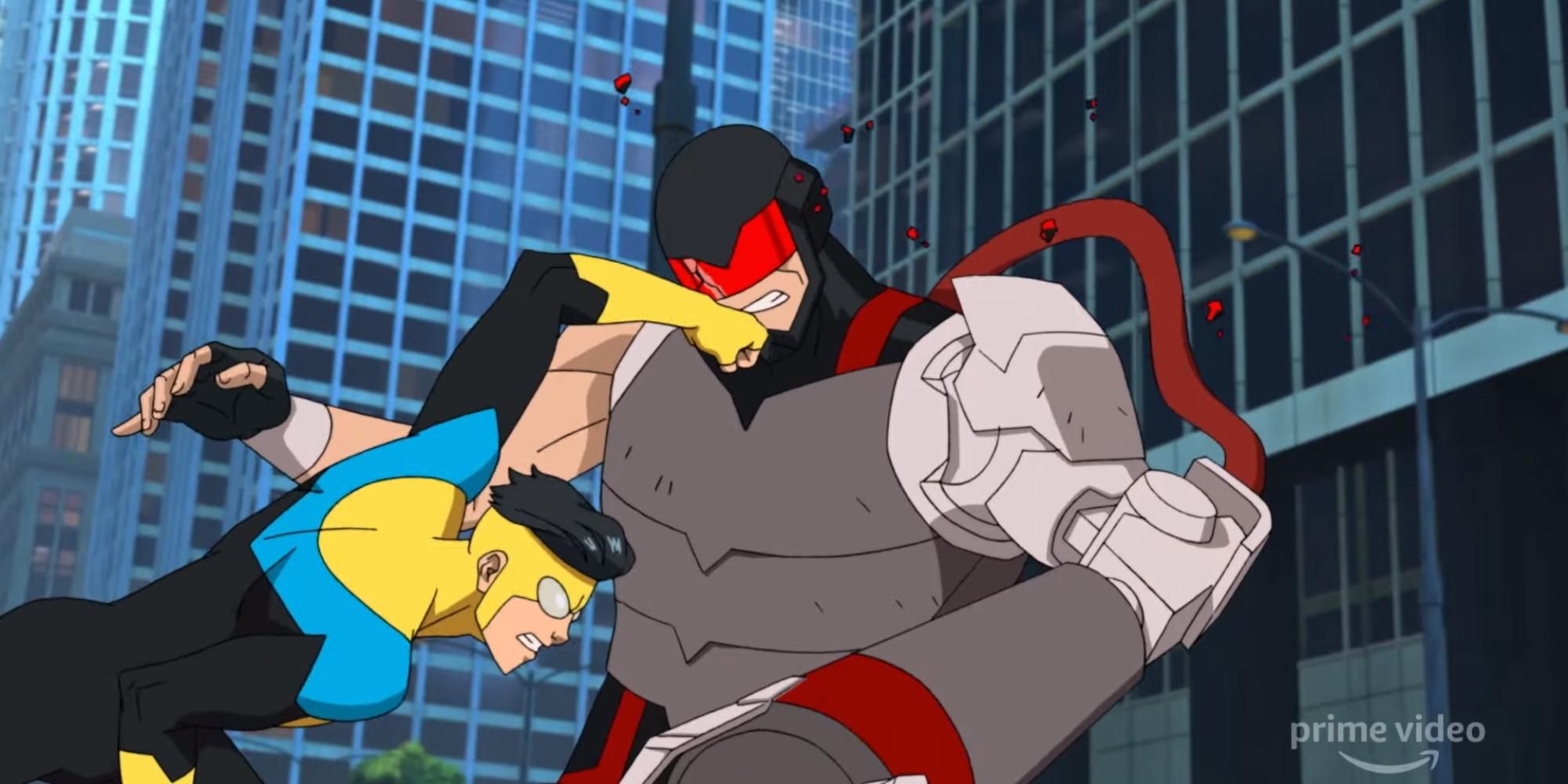 Invincible punches Killcannon in Invincible animated series