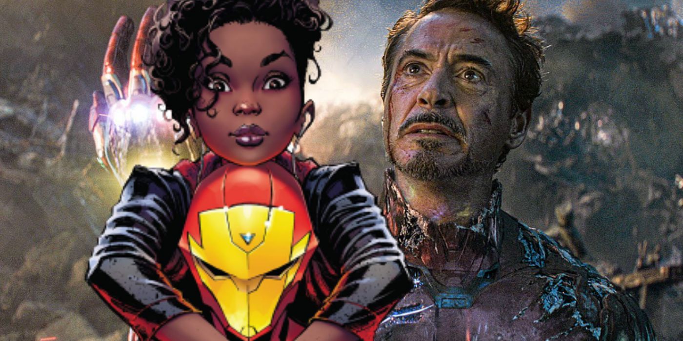 Iron Man in Avengers Endgame and Ironheart in Marvel Comics