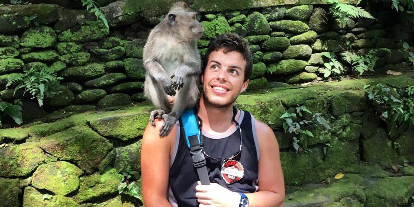 Jovi Dufren In 90 Day Fiance 2 poses with a monkey