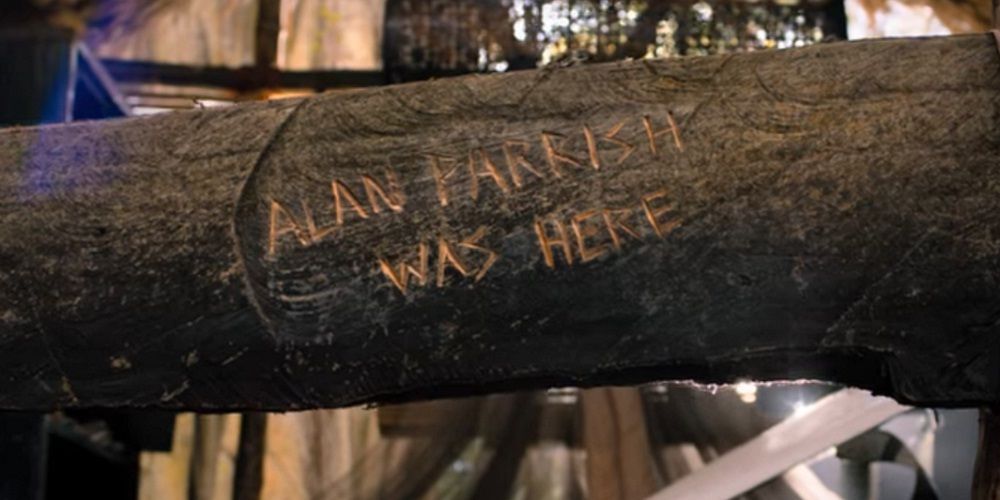 Alan's name carved in a tree