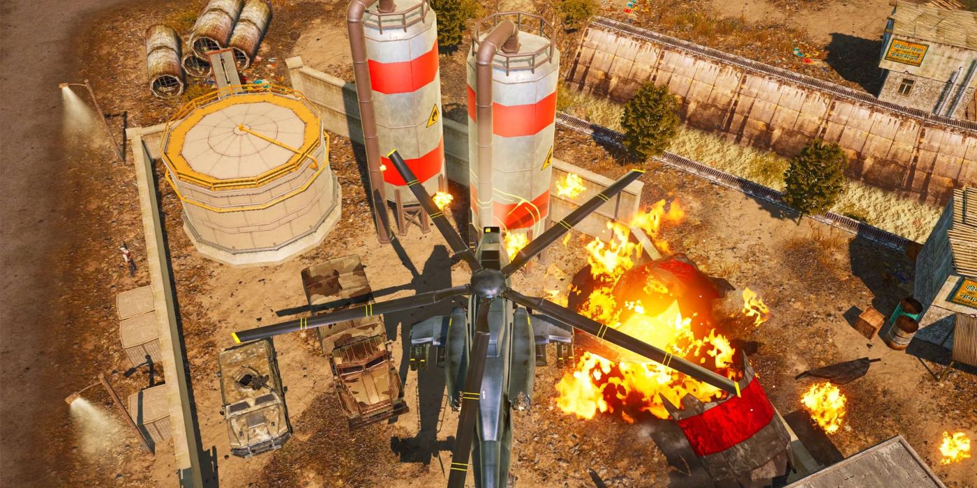 Just Cause Mobile Helicopter Explosion Multiplayer Co-Op
