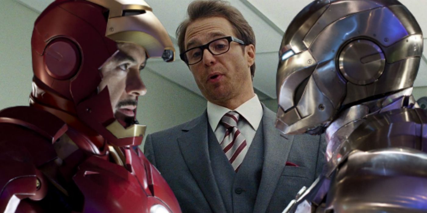 Justin Hammer Tony Stark and War Machine in Iron Man 2
