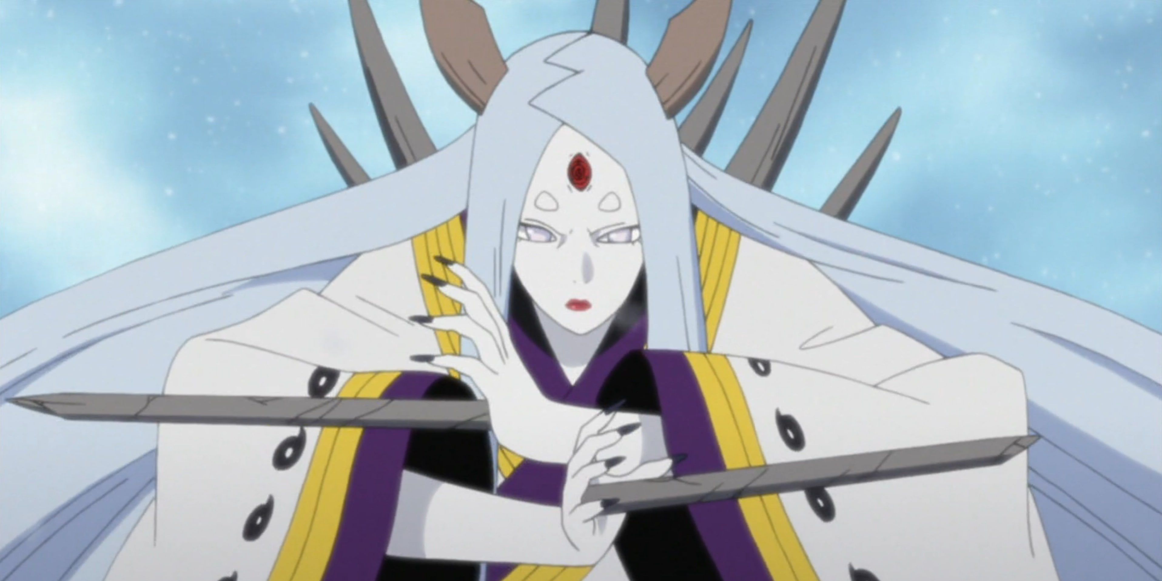 Kaguya using the All-Killing Ash Bones in the Naruto franchise