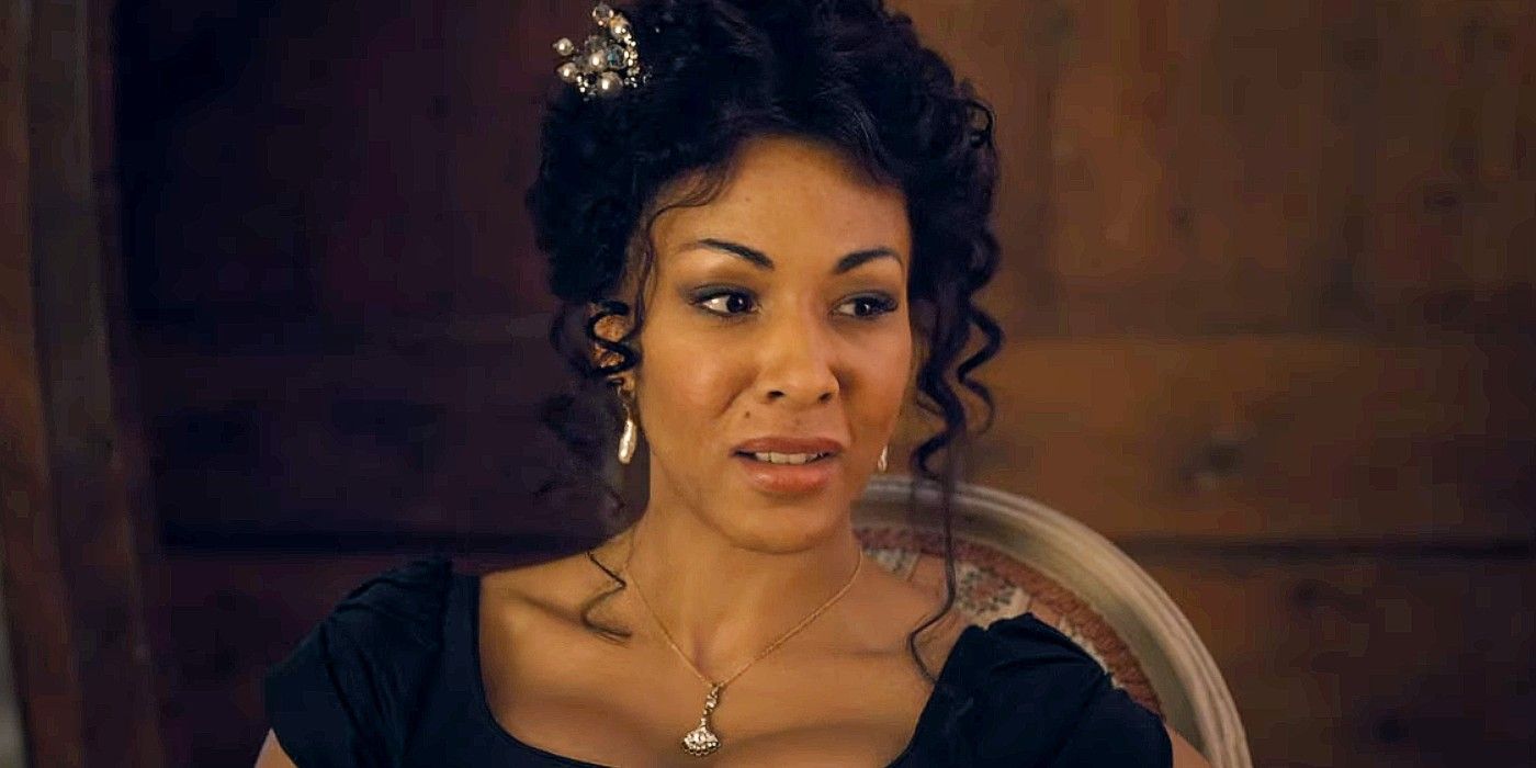 Kathryn Drysdale as Madame Delacroix in Netflix Bridgerton