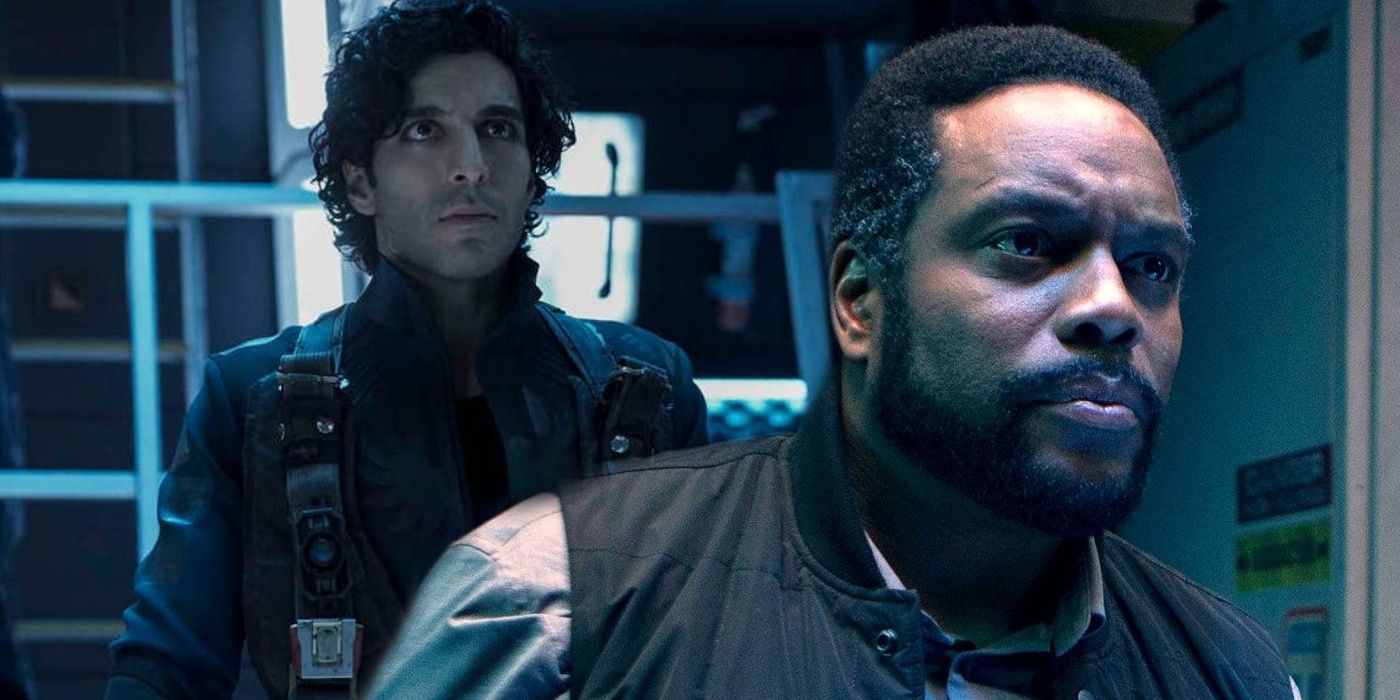 Keon Alexander as Marco Inaros and Chad Coleman as Fred Johnson in The Expanse