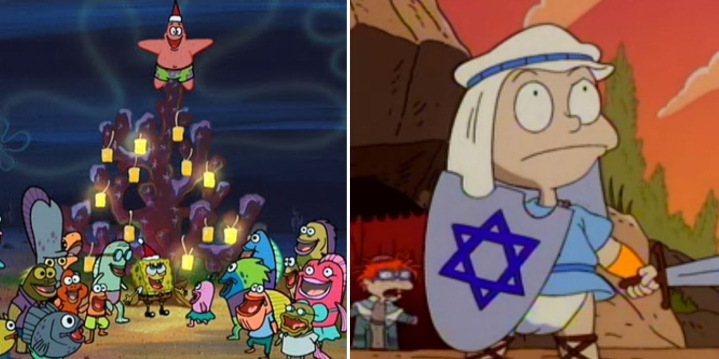 Spongebob Christmas special and Rugrats chanukah episodes