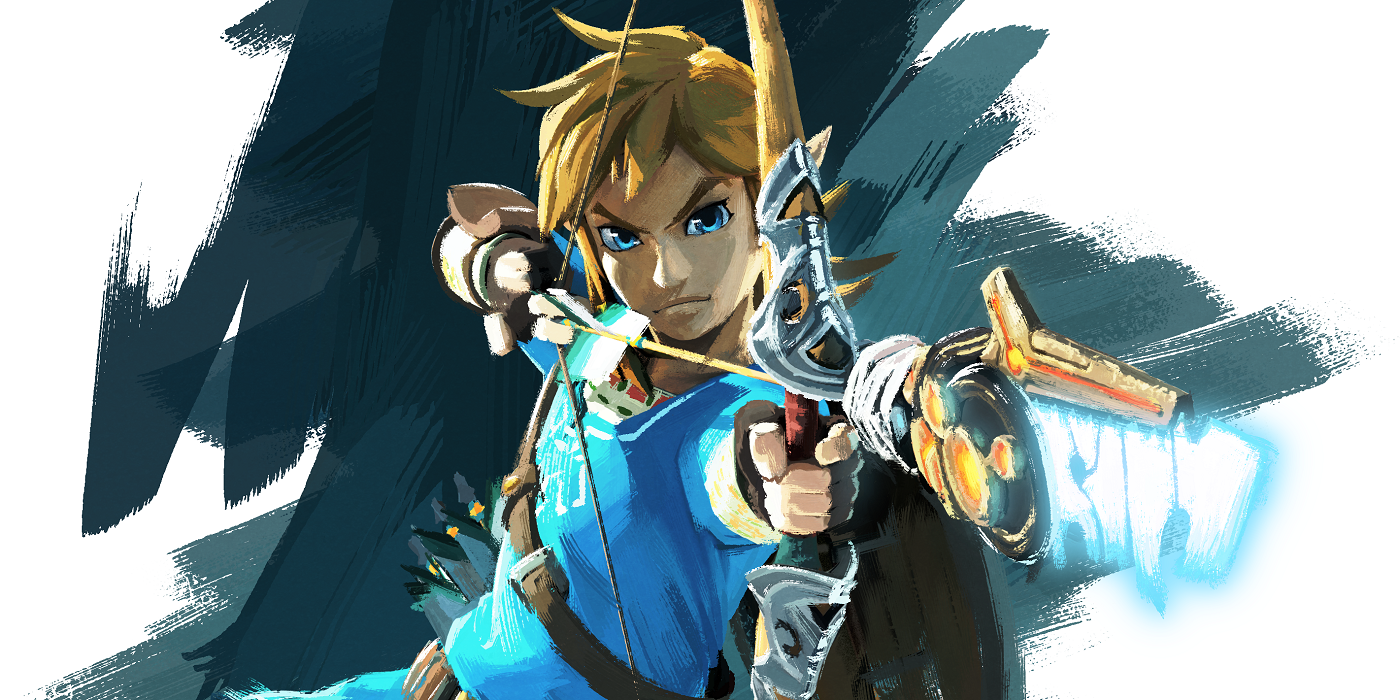 Link shooting ancient arrow Breath of the wild