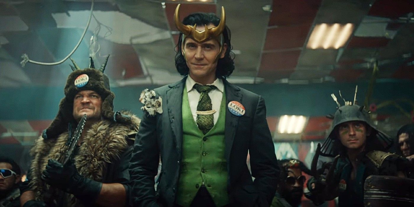 Loki wearing his horn headpiece