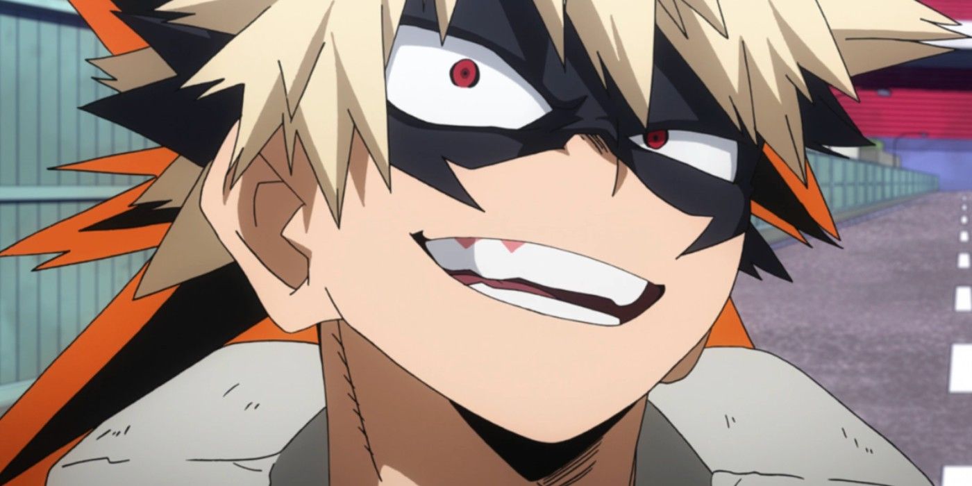 MHA Bakugo smiling during the Final Exam arc My Hero Academia