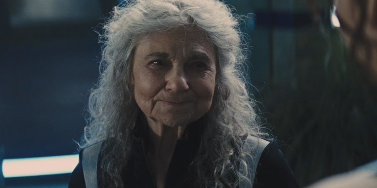 Mags smiles in Catching Fire