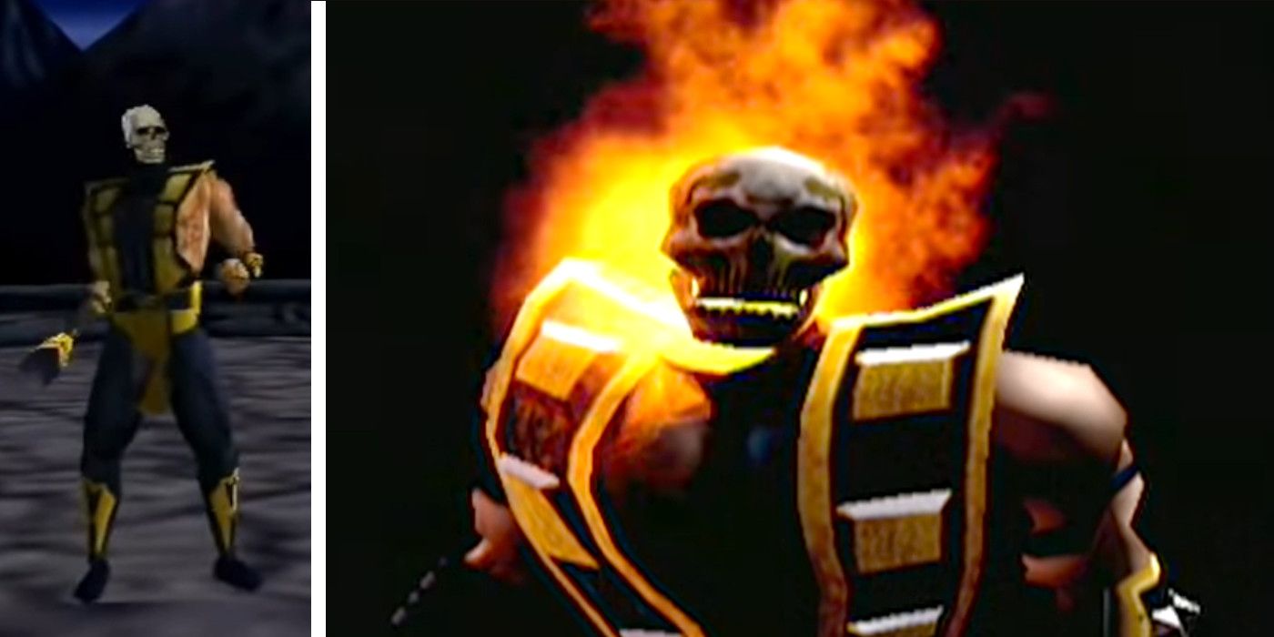 Mortal Kombat What Scorpion Looks Like Under His Mask (Every Version)