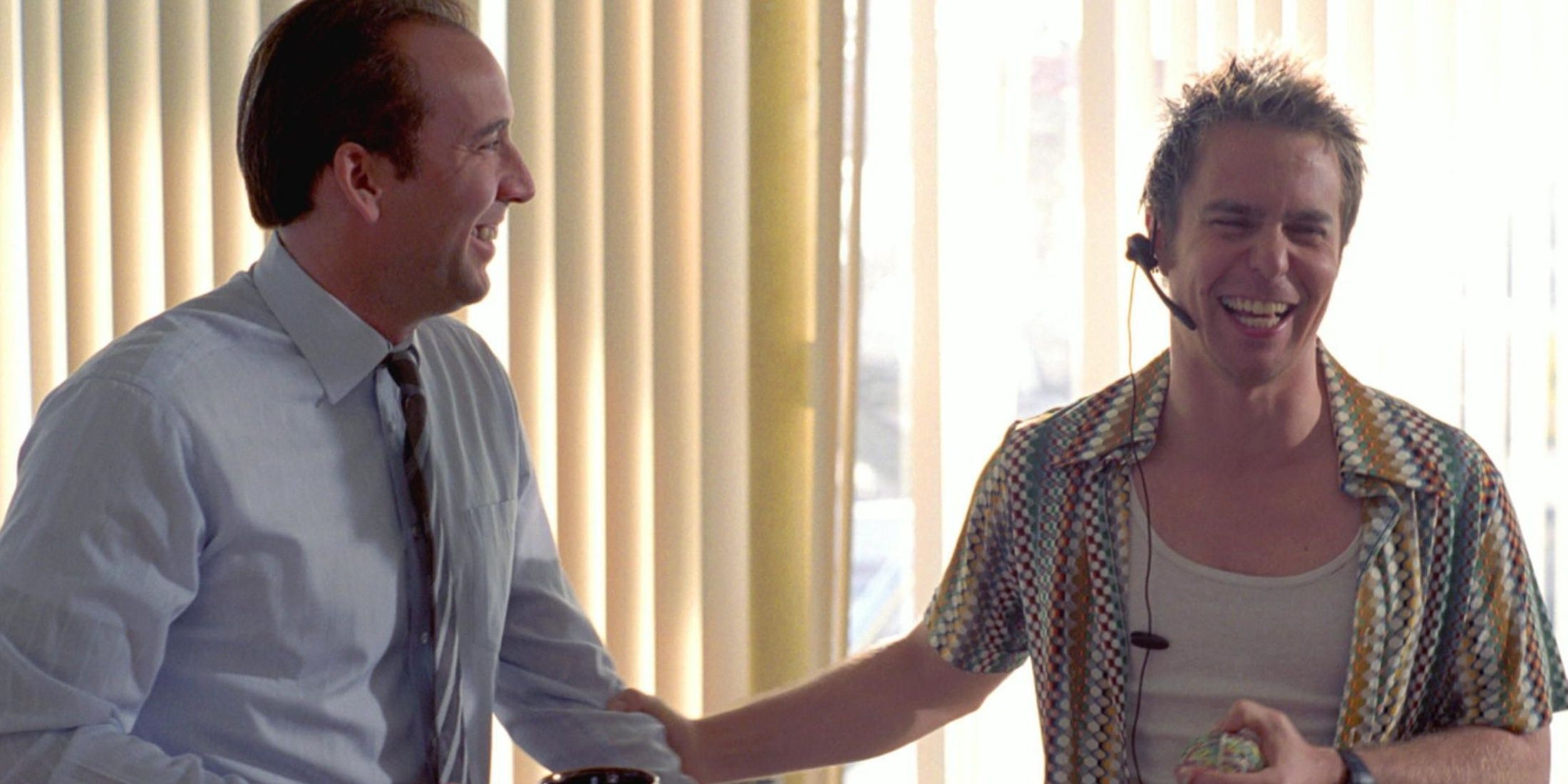 Nicolas Cage and Sam Rockwell in Matchstick Men
