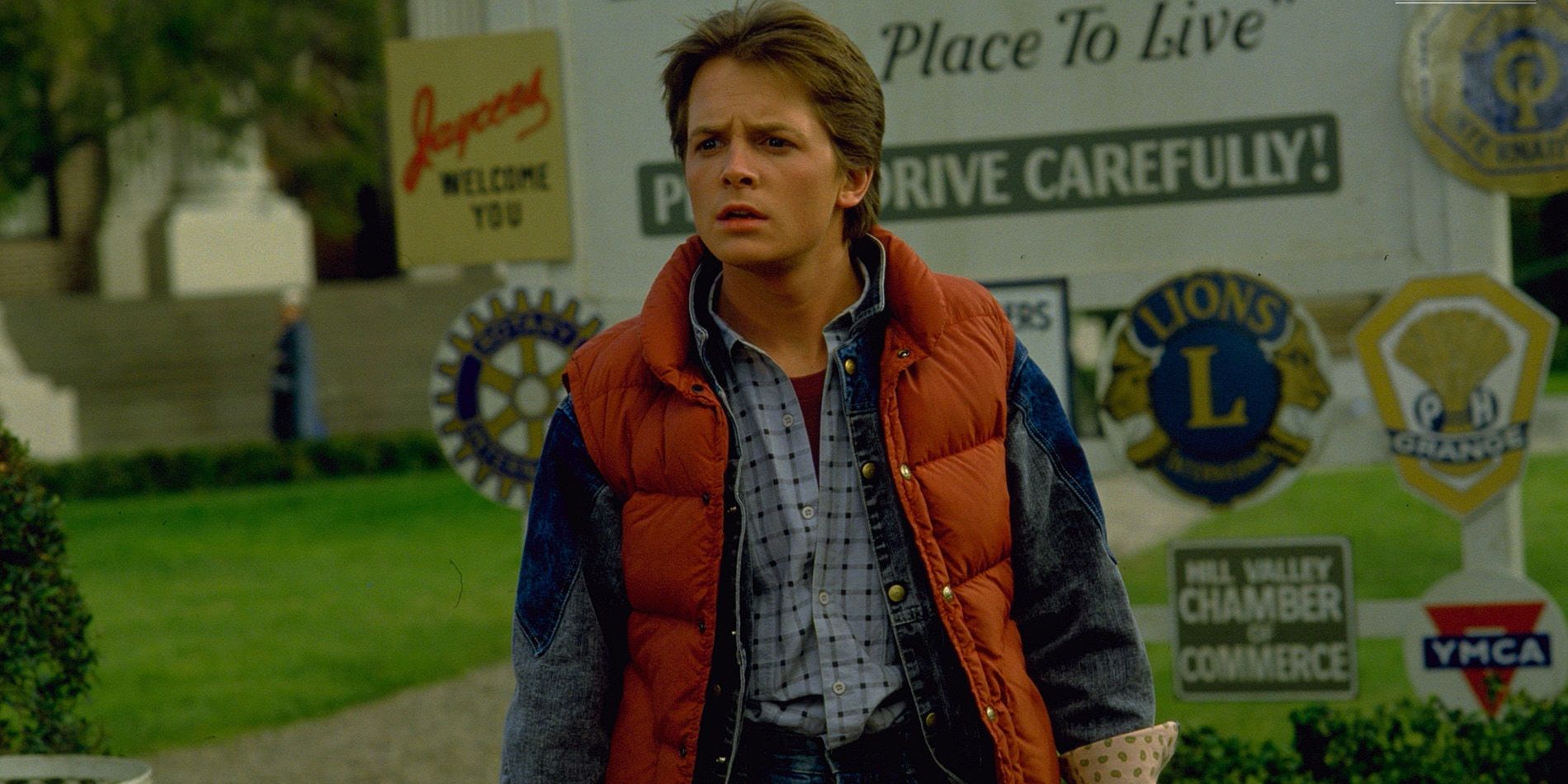 A picture of Michael J Fox as Marty McFly in Back to the Future is shown.