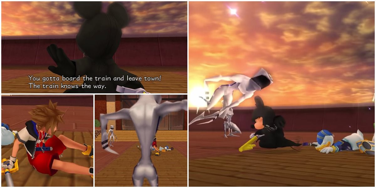 Mickey Saves Sora in Twilight Town - Kingdom Hearts 2
