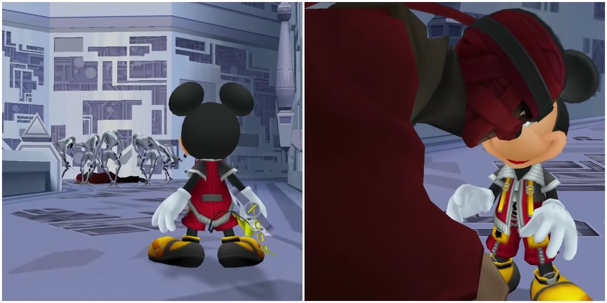 Mickey saves Ansem the Wise in Kingdom Hearts 2