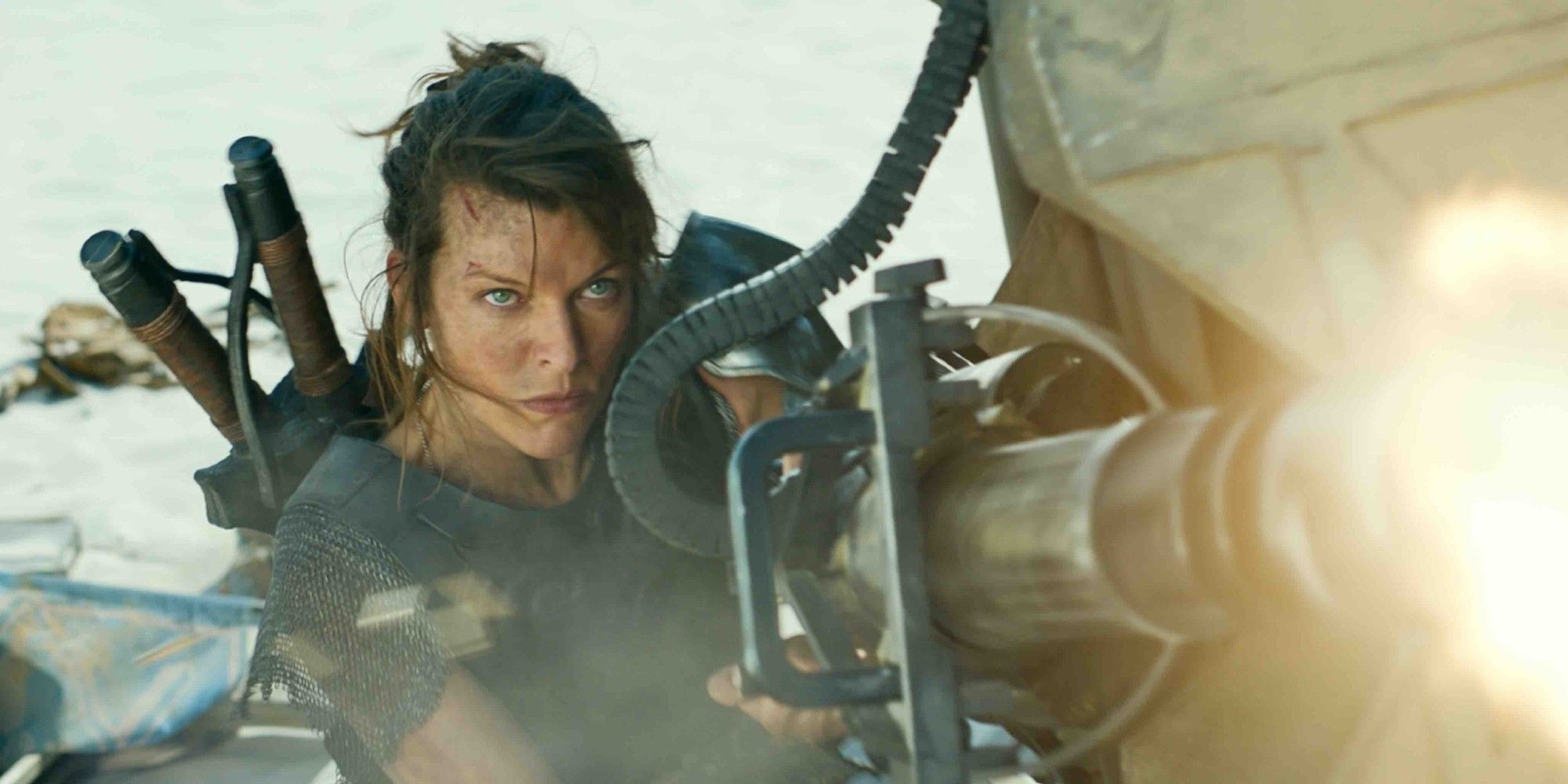 Milla Jovovich With a Gun In Monster Hunter Movie