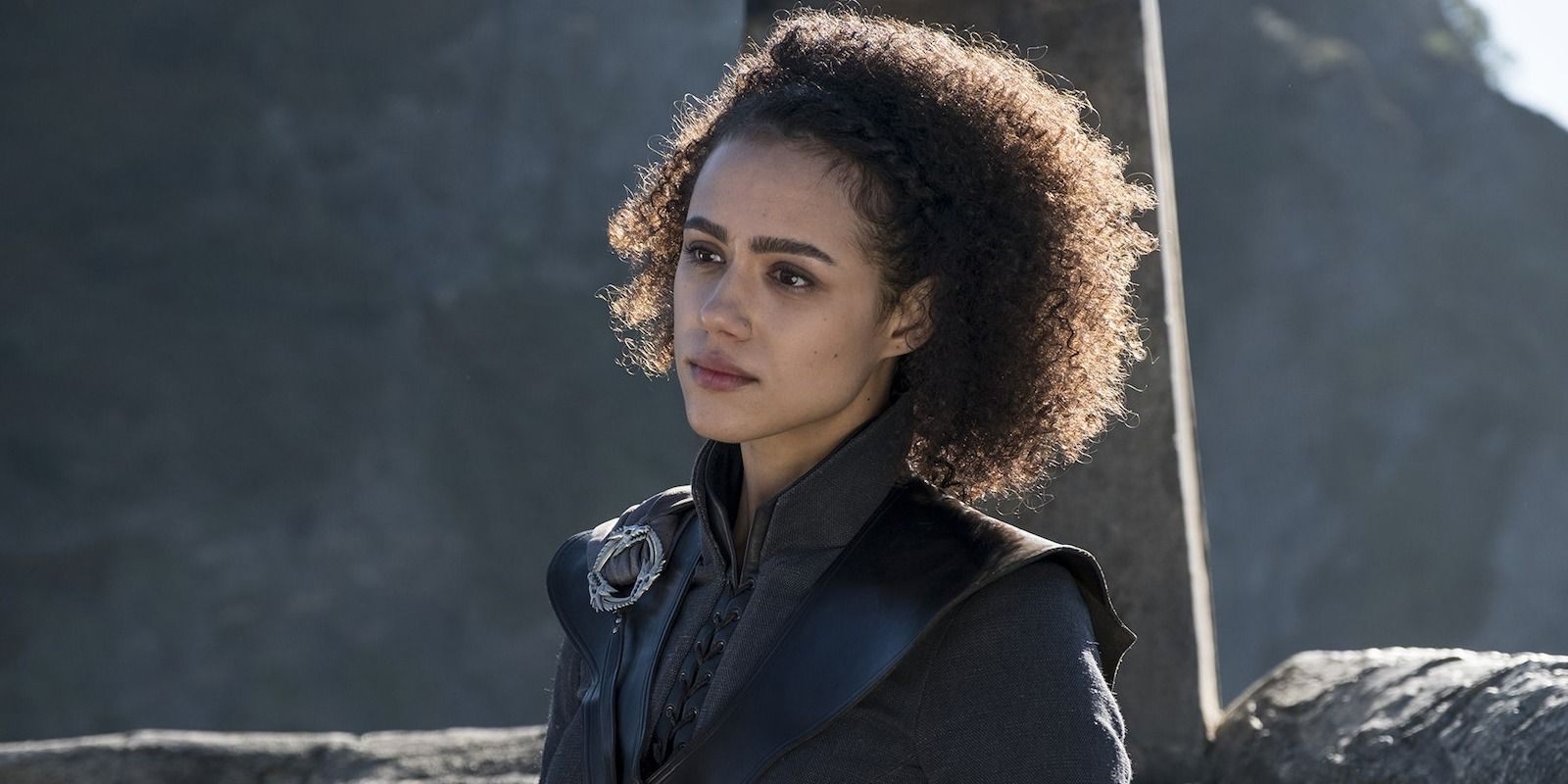Missandei on Dragonstone in armor in Game of Thrones
