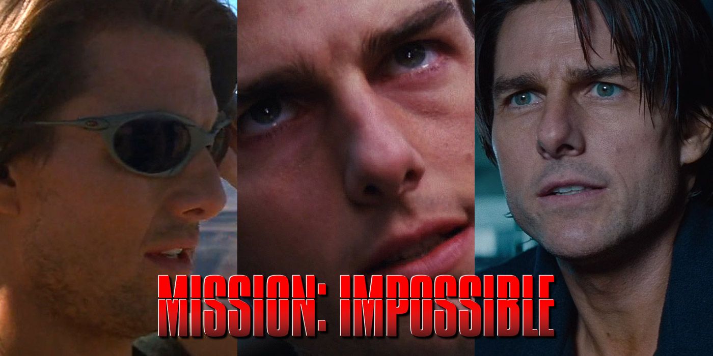 Split image of Ethan Hunt in Mission: Impossible
