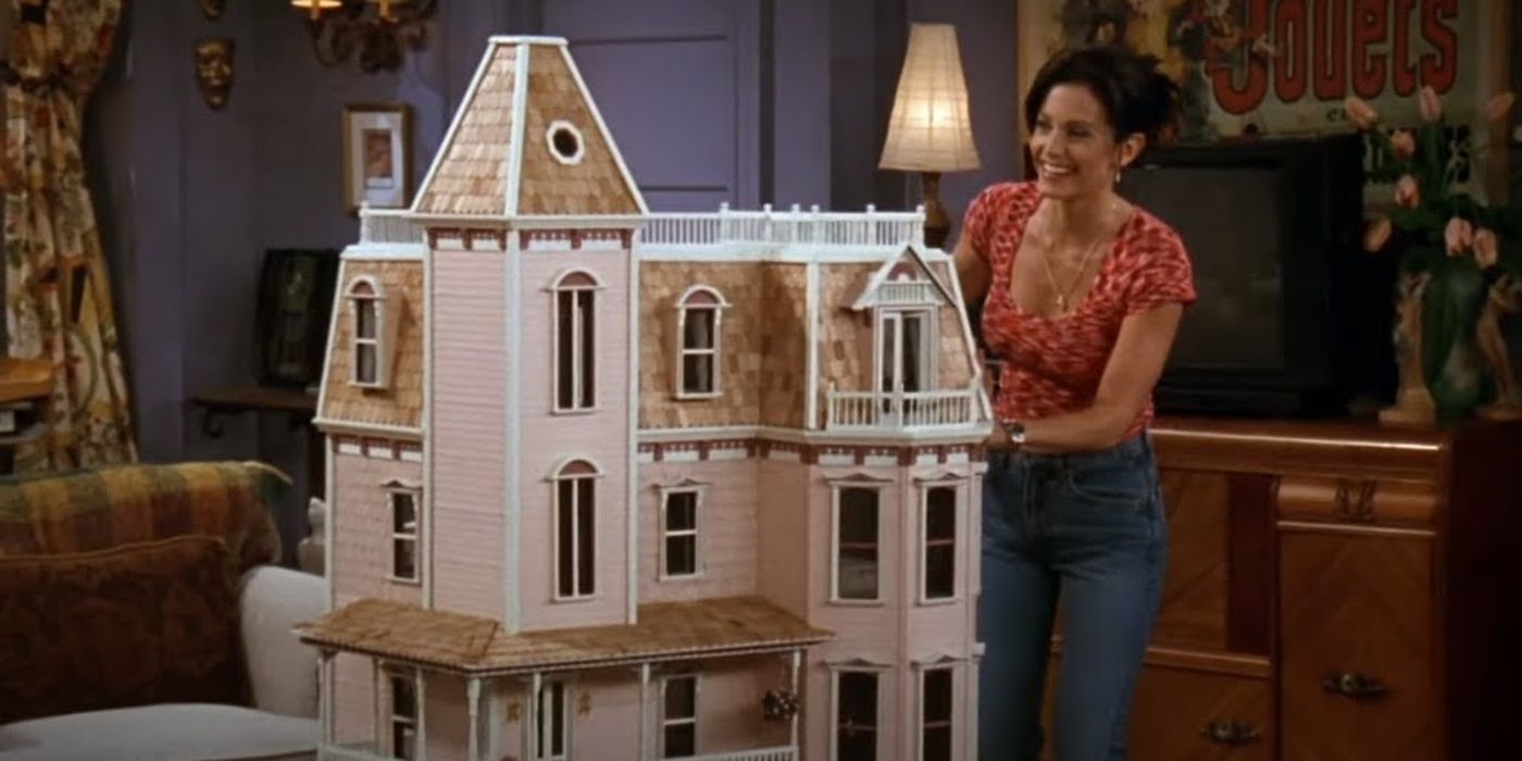 Monica with her dollhouse in Friends