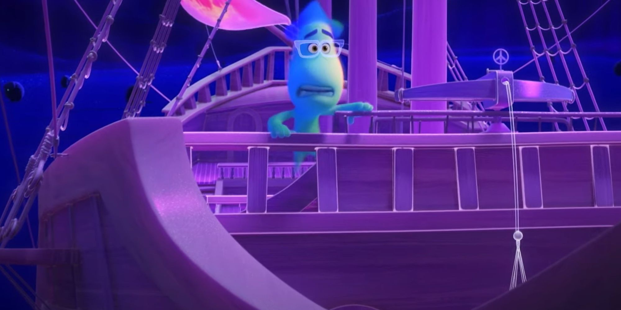 Joe On Moonwind's Ship Pixar Soul