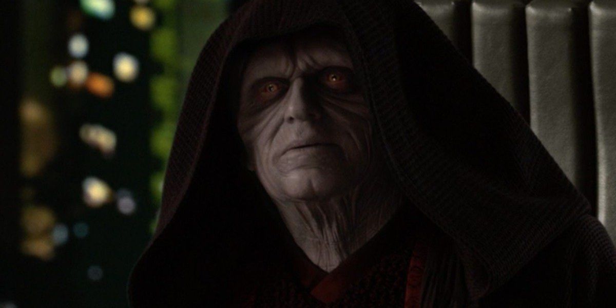 Darth Sidious speaks with his new Padawan in Star Wars Revenge of the Sith