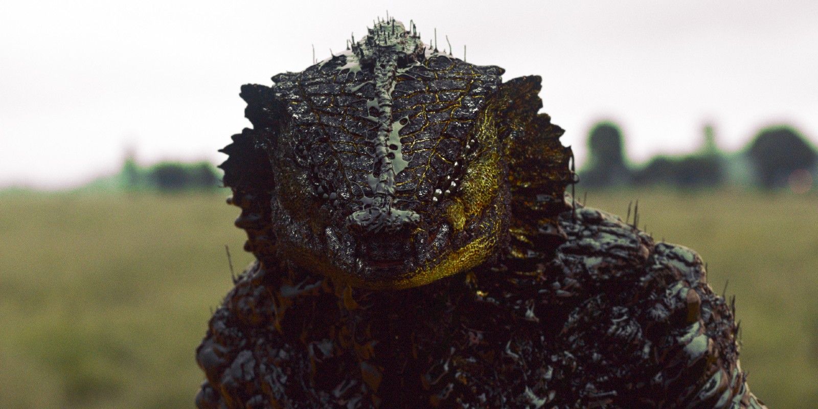 A reptilian alien looking at the camera in Rakka by Oats Studios.
