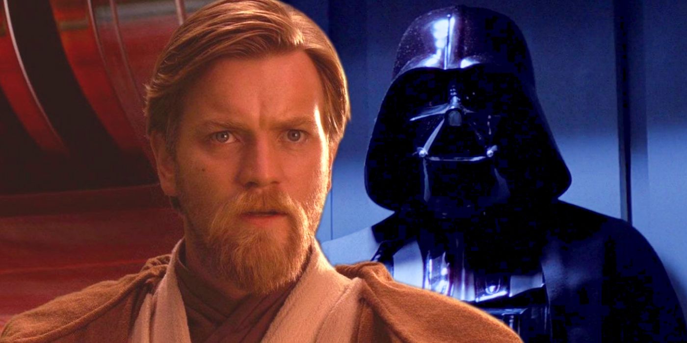 Obi-Wan in Revenge of the Sith and Darth Vader in Return of the Jedi