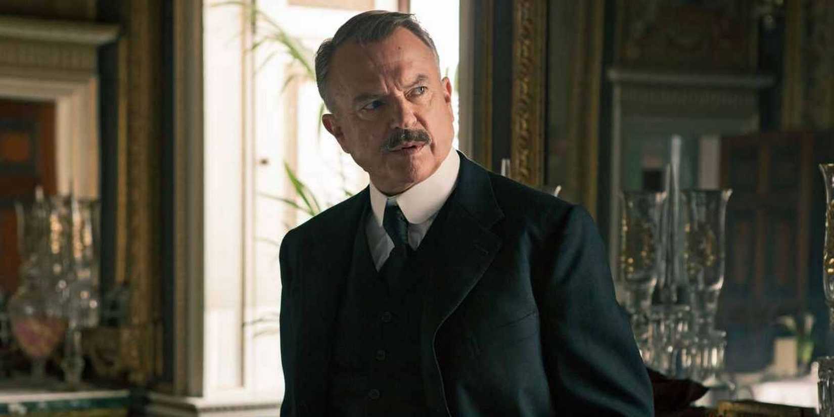 Inspector Campbell looking intimidating in Peaky Blinders