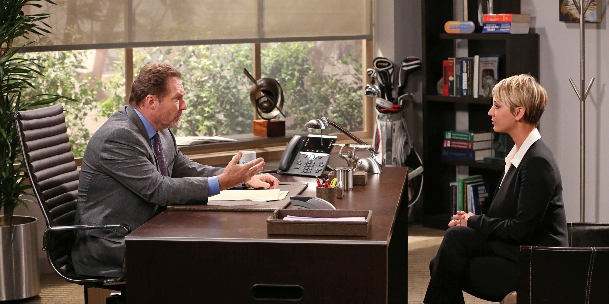 Penny interviews for a job with a new boss on The Big Bang Theory 