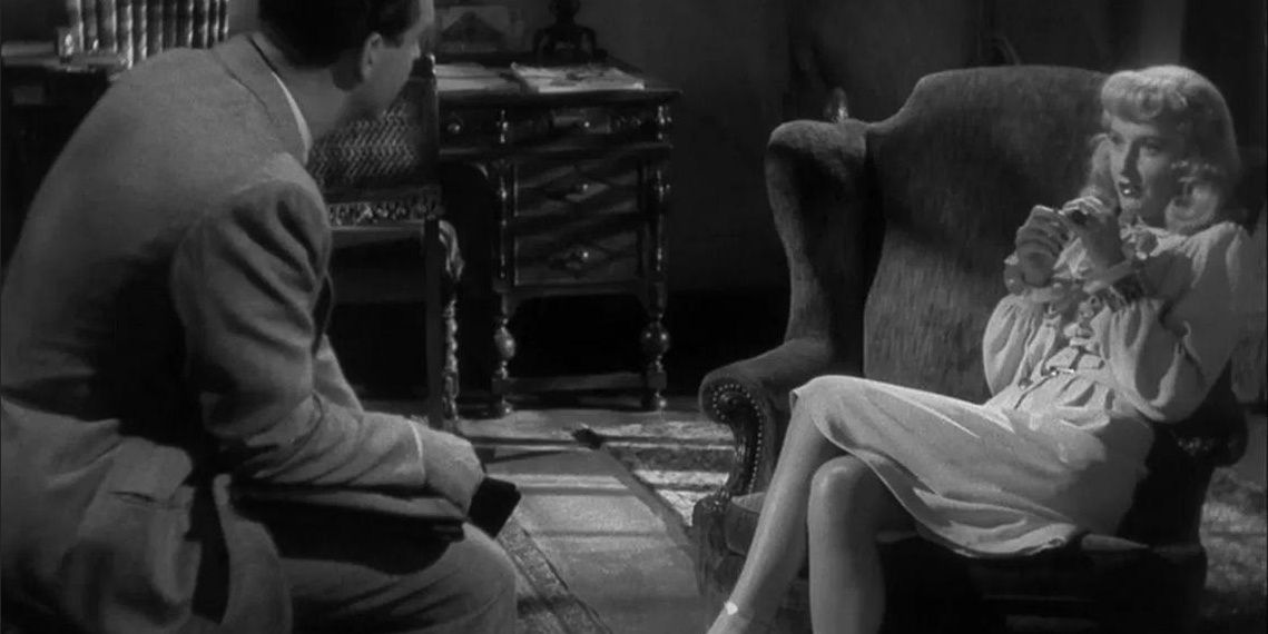Phyllis talking to Walter in Double Indemnity.