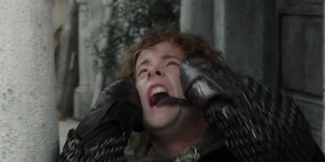 Pippin Cowering At The Nazgul's Shriek 
