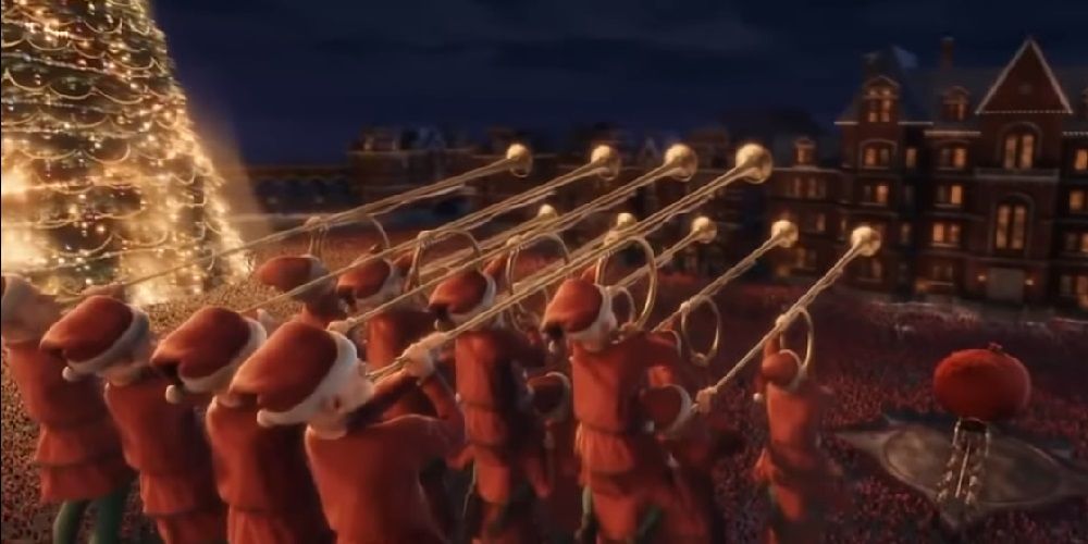 Elves Playing Trumpets in the Polar Express