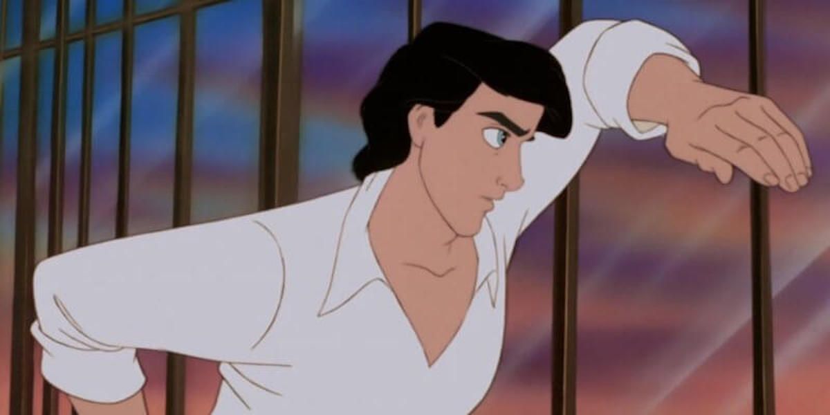 Prince Eric staring out in The Little Mermaid