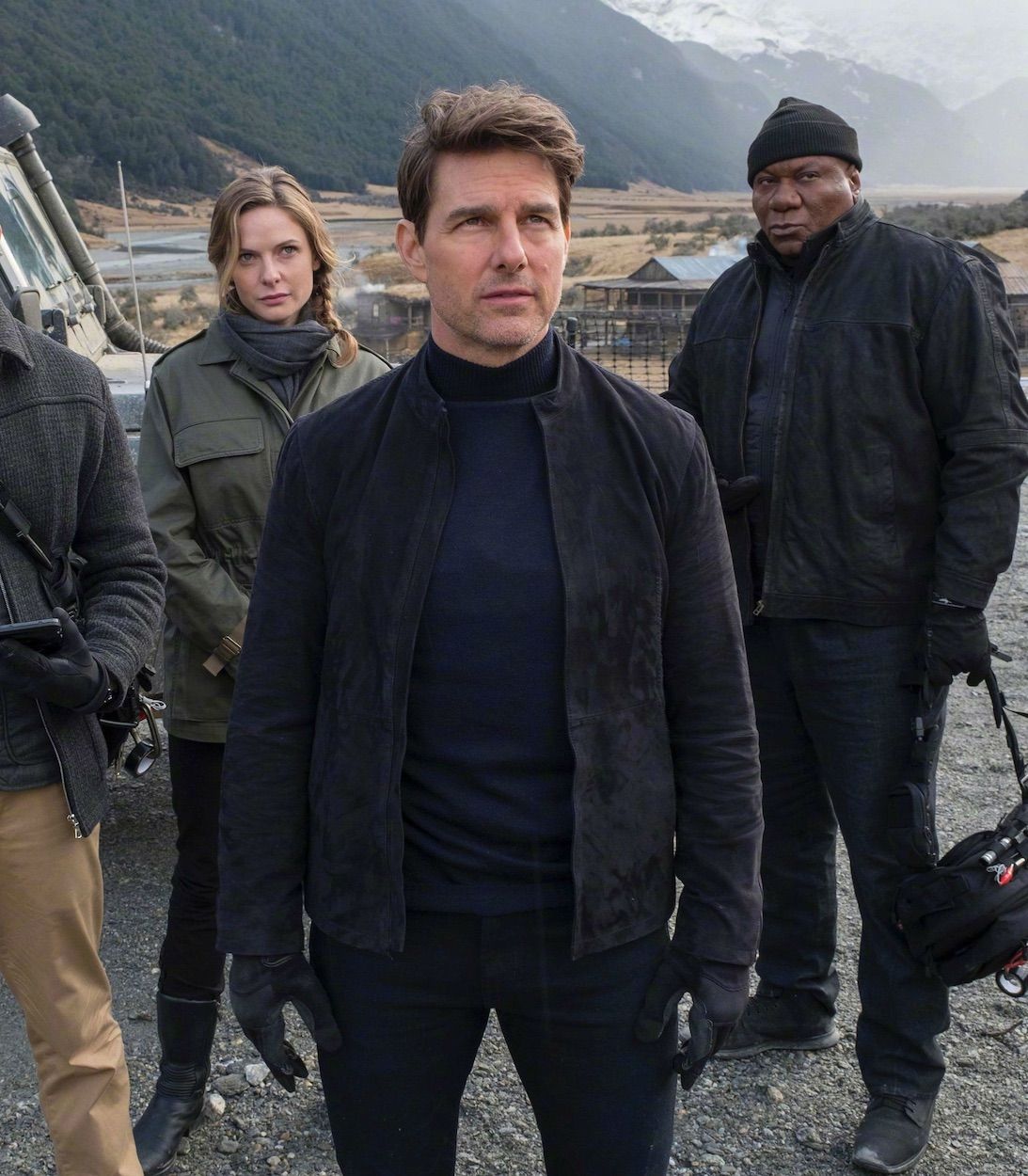 Rebecca Ferguson, Tom Cruise and Ving Rhames in Mission Impossible Fallout
