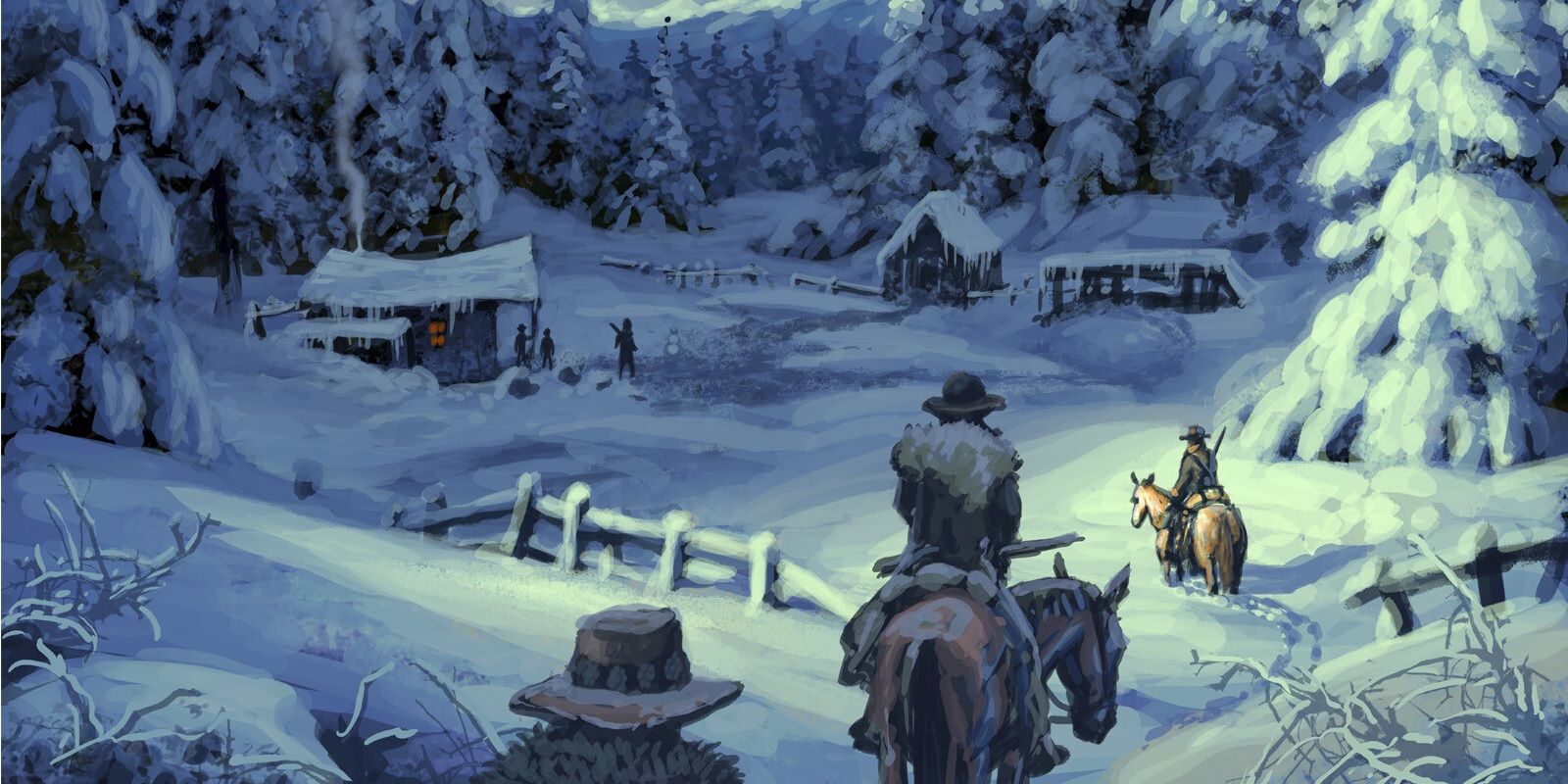 Arthur Morgan Red Dead Redemption Comic Style Art Snow 