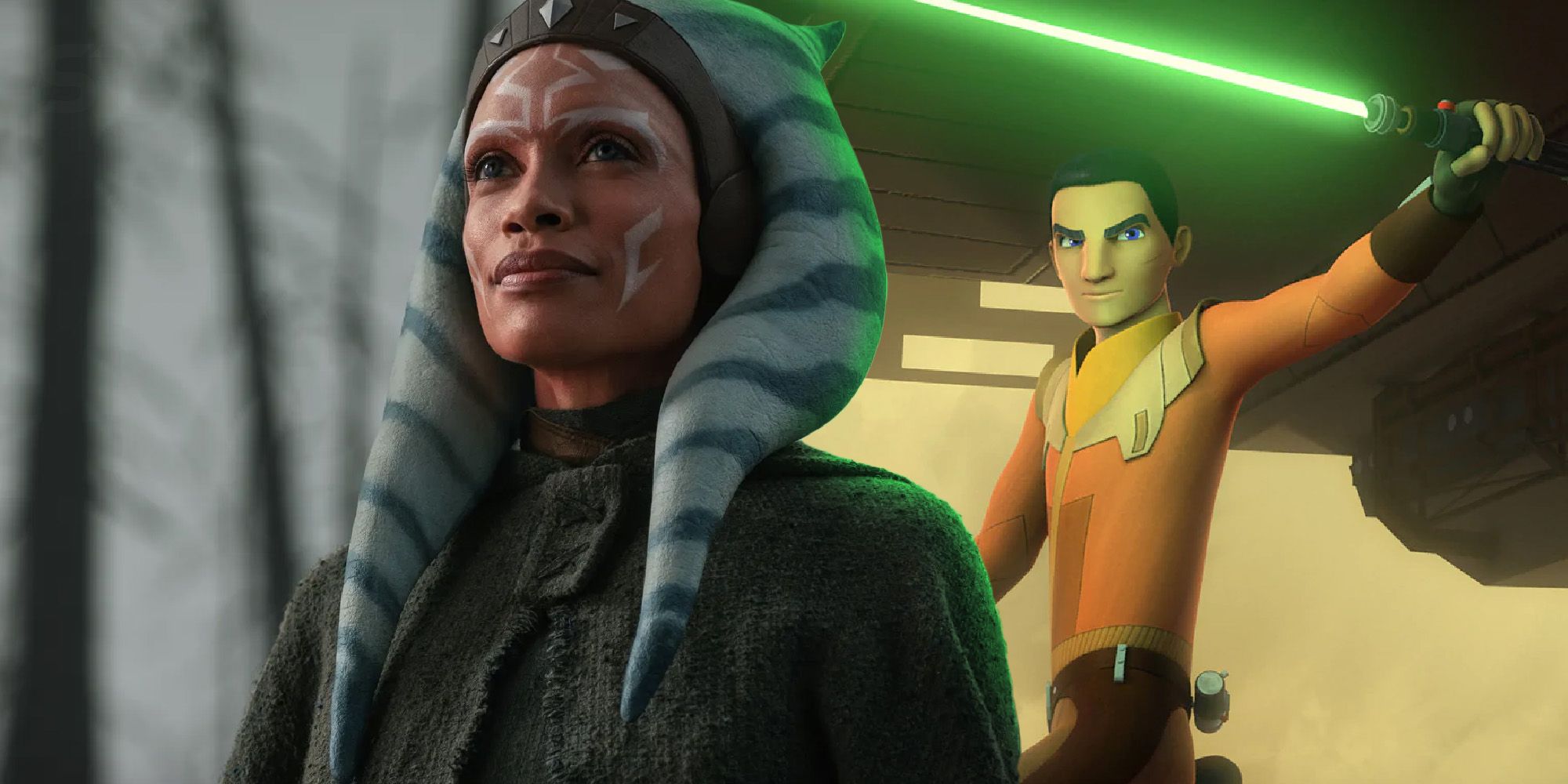 Ahsoka Tano and Ezra Bridger in Star Wars