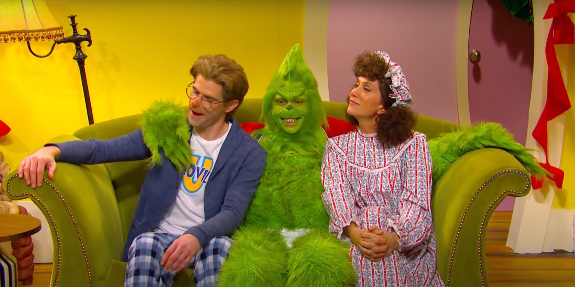 Mikey Day, Pete Davidson, and Kristen Wiig in Saturday Night Live Season 46
