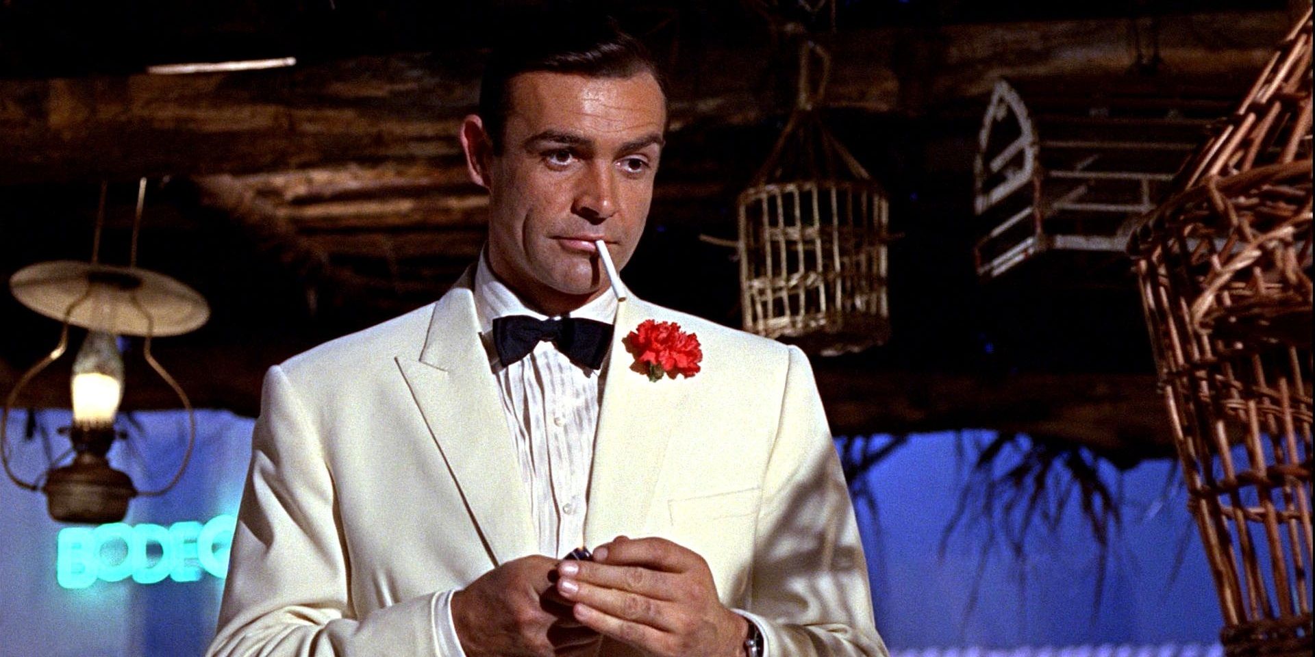 Sean Connery as James Bond in the opening of Goldfinger