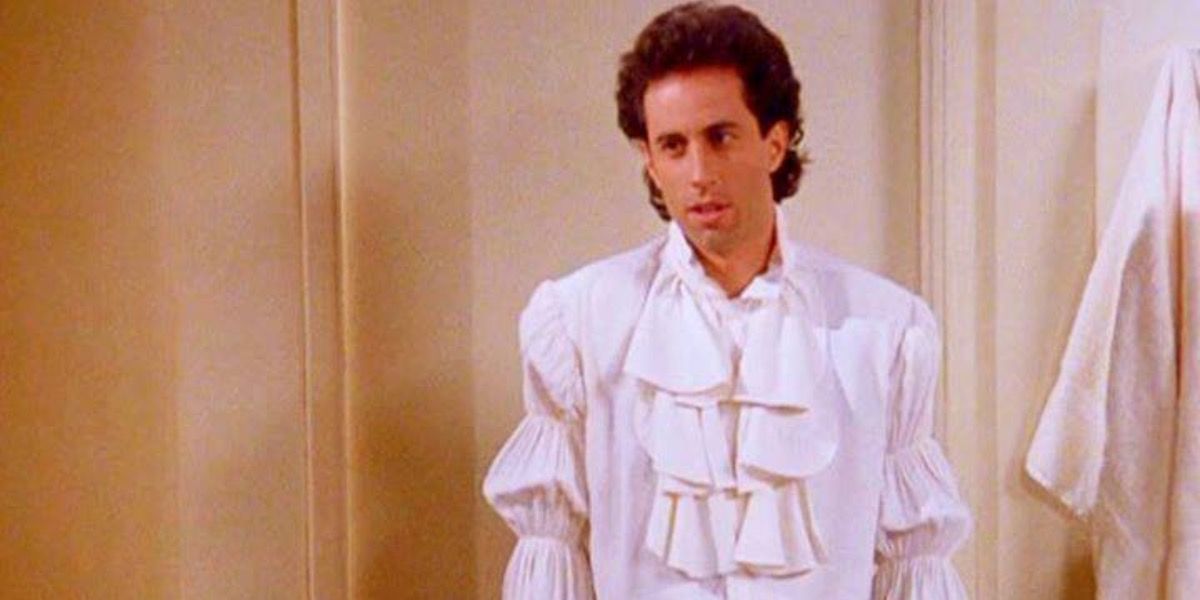 Jerry wearing the puffy pirate shirt in Seinfeld