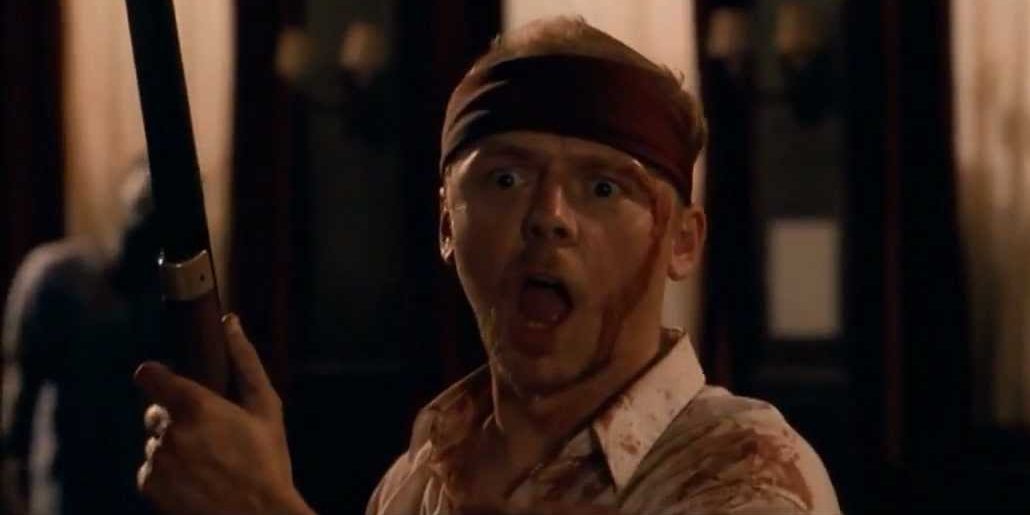 Simon Pegg says 'F--- a doodle doo' in Shaun of the Dead
