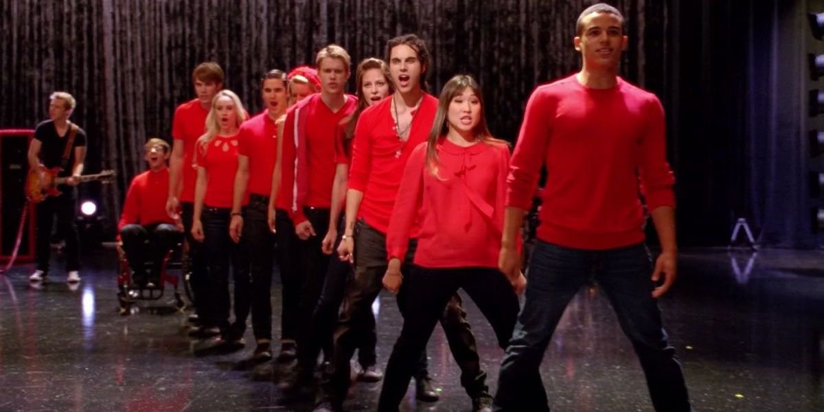 New Directions performing Some Nights in the auditorium
