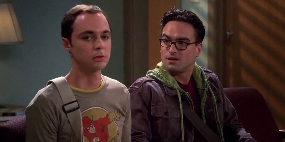 Sheldon and Leonard in the sperm bank on TBBT