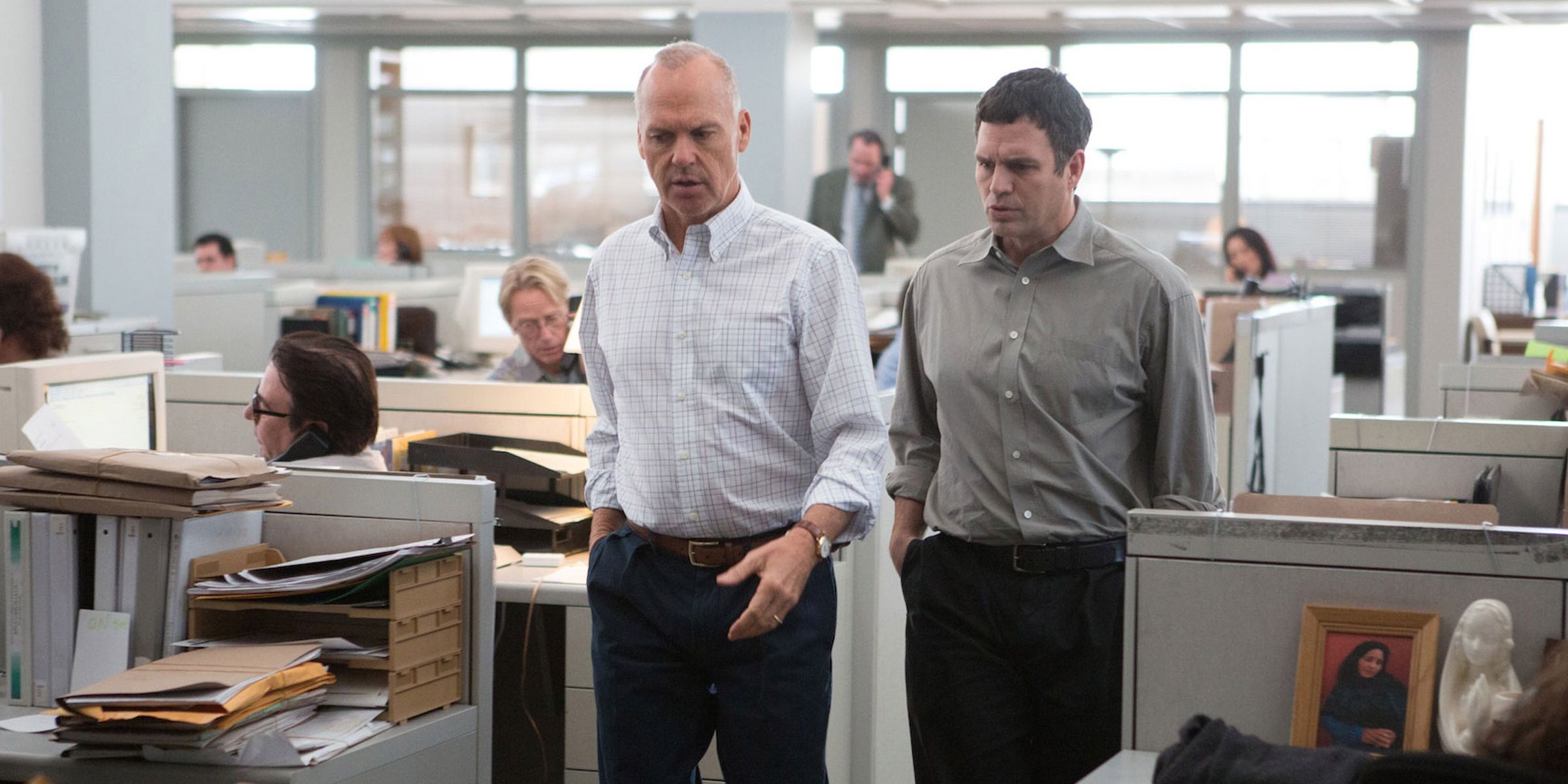 Michael Keaton and Mark Ruffalo in Spotlight