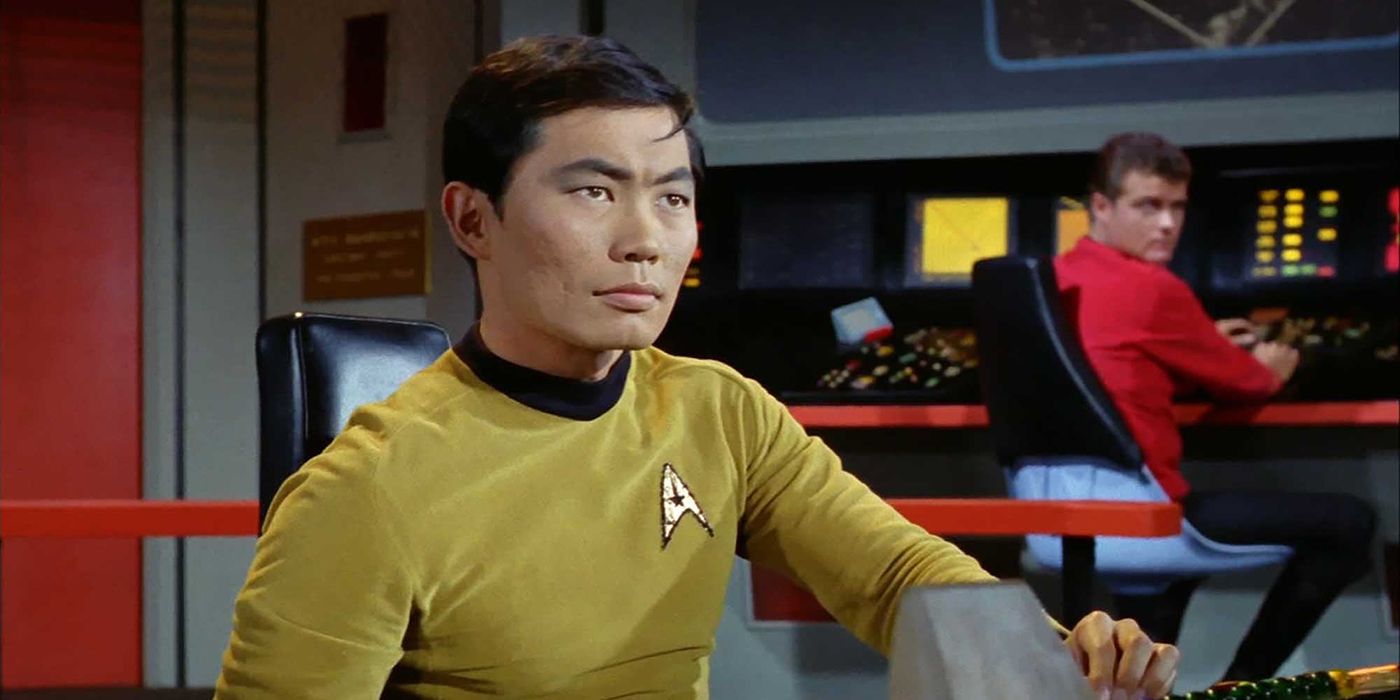 Sulu aboard the Enterprise in Star Trek