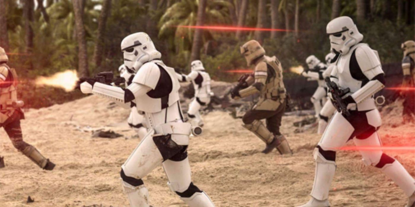 The Stormtroopers battling on Planet Scarif - Rogue One